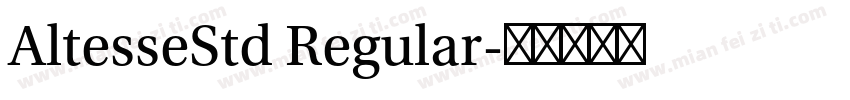 AltesseStd Regular字体转换